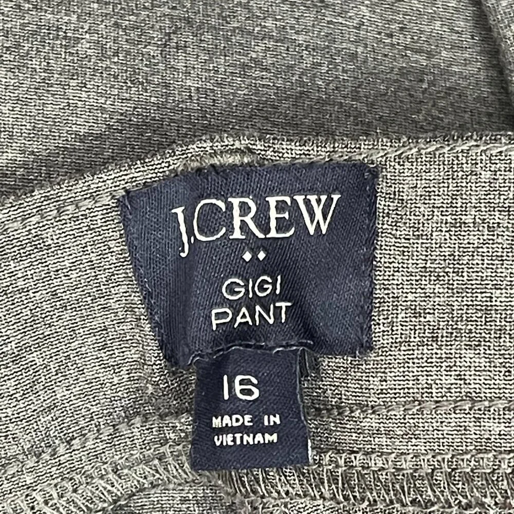J Crew Gigi Pant Gray 16 Minimalist Curvy Formal Office Comfy Sleek‎ Modern